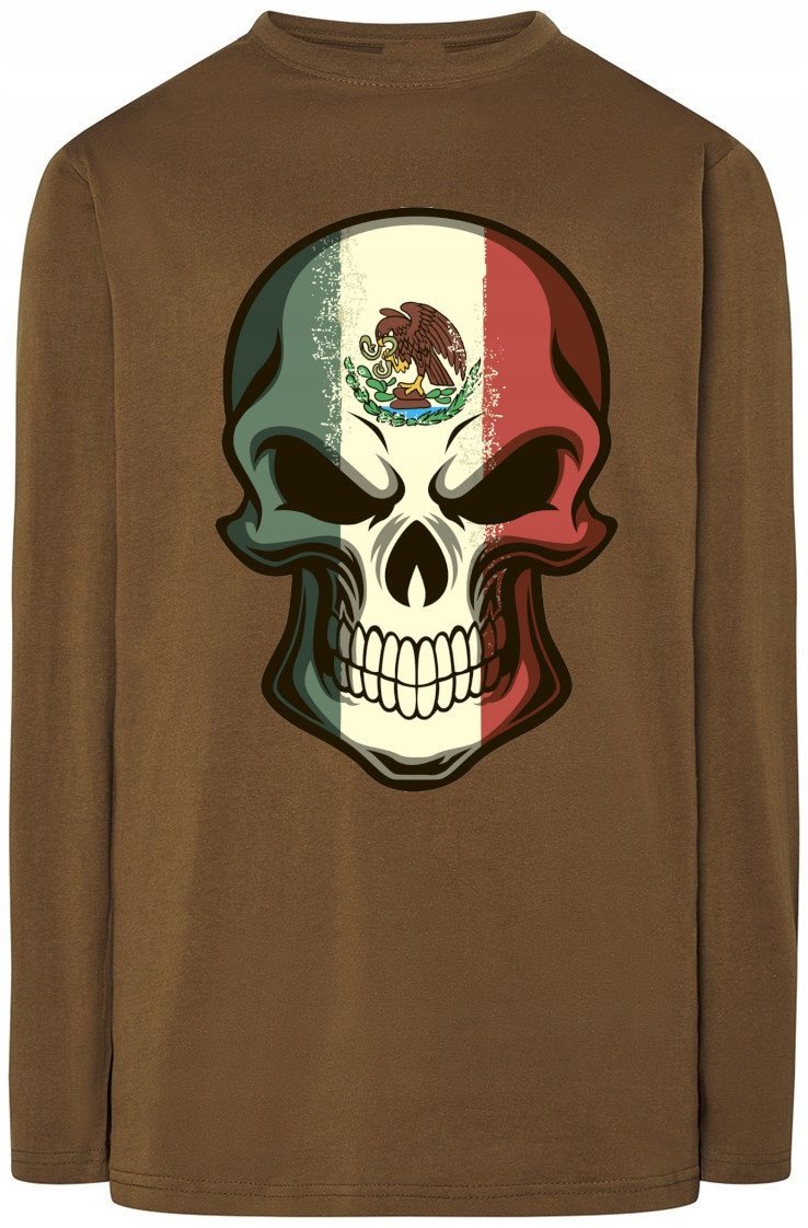 Longsleeve Męska Bluza Modna nadruk Czaszka r.3XL