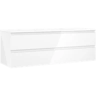 Szafki łazienkowe - Mexen Orio szafka łazienkowa podumywalkowa 140 cm z blatem, 2 szuflady, biała połysk - 91A10-14047-2-BFFC00 - miniaturka - grafika 1