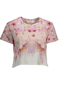 DESIGUAL T-SHIRT Z KRÓTKIM RĘKAWEM RÓŻOWY - Koszulki i topy damskie - miniaturka - grafika 1