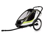 Wózki dziecięce - Hamax - Przyczepka rowerowa BREEZE ONE - White/Green - miniaturka - grafika 1