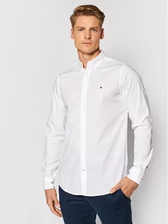 Koszule męskie - TOMMY HILFIGER Koszula 867894704 Biały Slim Fit - grafika 1