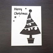 Dekoratorstwo - Baza do kartki, choinka - miniaturka - grafika 1