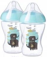 Butelki dla niemowląt - Tommee Tippee Butelka Dekorowana Ultra 2x260ml BLUE - miniaturka - grafika 1