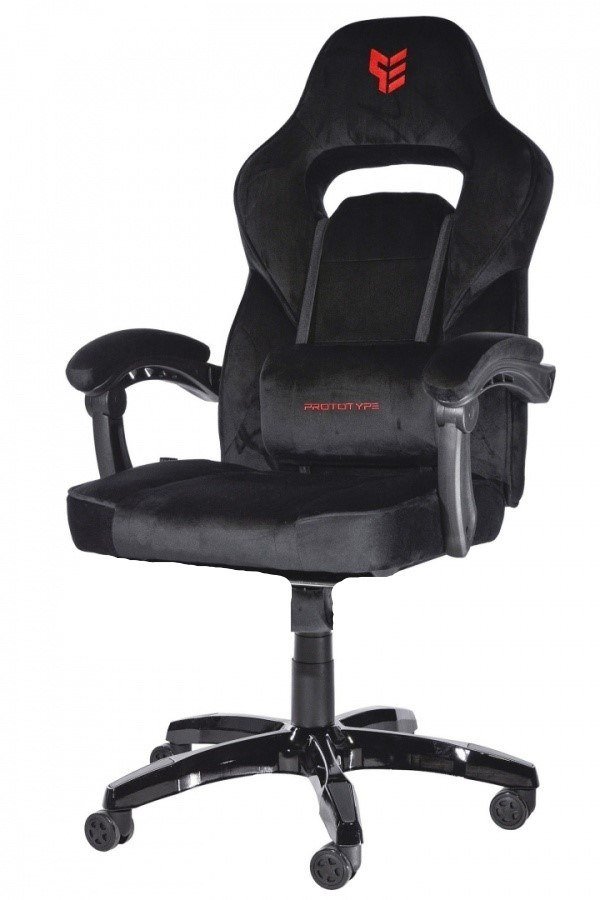 Prototype Fotel obrotowy do biurka Titan Black Alcantara Basic