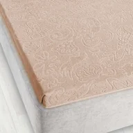 Prześcieradła - Prześcieradło frotte bez gumki Tulipan 175x220 ZWOLTEX jasnobeżowe GRUBE - miniaturka - grafika 1