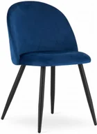 Krzesła - Granatowe welurowe krzesło nowoczesne C5-E18 - miniaturka - grafika 1