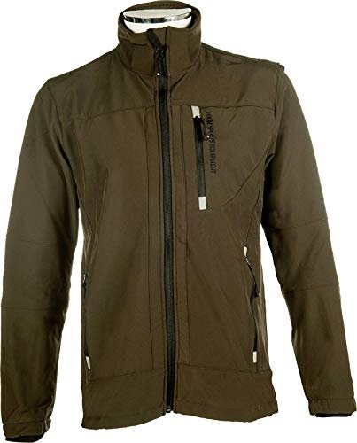 HKM 5274 kurtka softshellowa sportowa, kurtka męska, kurtka sportowa, kurtka przeciwdeszczowa, kaptur, XS-XXXL brązowy ciemnobrązowy L