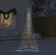 Oświetlenie świąteczne - vidaXL Oświetlenie choinkowe 339 LED wielokolorowe 187 cm - miniaturka - grafika 1