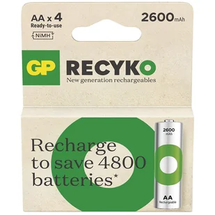 Bateria Ładowanie GP ReCyko 2600 AA (HR6, 4 ks - Baterie i akcesoria - miniaturka - grafika 1
