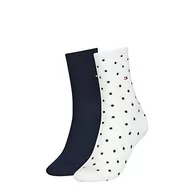 Skarpetki damskie - Tommy Hilfiger Damskie skarpety w kropki (2 sztuki), Off White, 39-42 EU - miniaturka - grafika 1