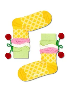 Happy Socks Skarpety "Ice cream" w kolorze jasnoróżowo-zielono-żółtym - Skarpetki damskie - miniaturka - grafika 1