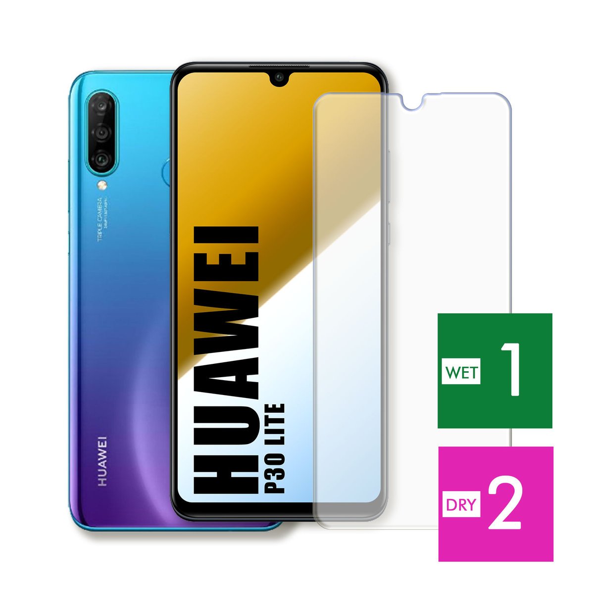 WZMOCNIONE SZKŁO DO HUAWEI P30 LITE SZYBKA HARTOWANE 9H JAKOŚĆ