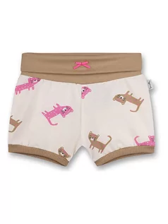 Spodenki dla niemowląt - Sanetta Kidswear Szorty "Lovely Leo" w kolorze beżowo-brązowym - grafika 1