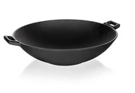 Patelnie - PATELNIA ŻELIWNA WOK czarna BANQUET 36,5 cm - miniaturka - grafika 1