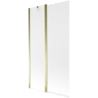 Parawany nawannowe - Mexen Flip parawan nawannowy 1-skrzydłowy 100 x 150 cm, szron, złoty - miniaturka - grafika 1