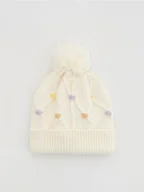 Czapki dla dzieci - Reserved - Czapka z pomponem - złamana biel - miniaturka - grafika 1