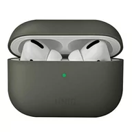 Akcesoria do słuchawek - Uniq UNIQ etui Lino AirPods Pro Silicone szary/grey moss - miniaturka - grafika 1