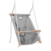 Leżaczki i huśtawki - Kołyska-huśtawka dla dzieci TULANO Hop 40, do domu i do ogrodu, Szaro/biała - miniaturka - grafika 1