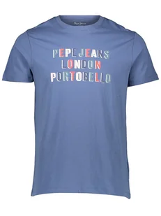 Pepe Jeans Koszulka w kolorze niebieskim - Koszulki męskie - miniaturka - grafika 1