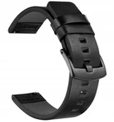 Akcesoria do zegarków - NOWY, GRUBY CZARNY SKÓRZANY PASEK, SKÓRA NATURALNA 22MM + TELESKOPY - miniaturka - grafika 1