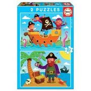Układanki dla dzieci - Educa 17149 "2 X 20 Pirates" puzzle - miniaturka - grafika 1