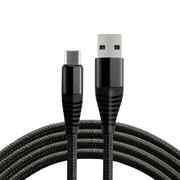 Kable USB - everActive Kabel przewód pleciony USB USB-C Typ-C everActive CBB-1CHB 100cm z obsługą szybkiego ładowania do 5A czarny CBB-1CHB - miniaturka - grafika 1