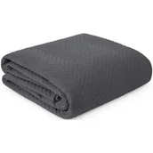 Narzuty - Narzuta EUROFIRANY Len 200 x 220 cm Grafitowy - miniaturka - grafika 1