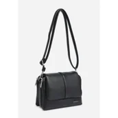 Torebki damskie - Czarna Klasyczna Listonoszka Torebka Damska LUIGISANTO Dopinany Pasek - miniaturka - grafika 1
