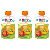 Hipp Mus owocowo-warzywny po 5. miesiącu jabłka-gruszki-dynia zestaw 3 x 100 g Bio - Desery dla dzieci - miniaturka - grafika 1