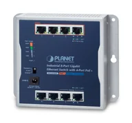 Routery - PLANET P30 Industrial 8-Port Nie zarządzany Obsługa PoE Niebieski - miniaturka - grafika 1