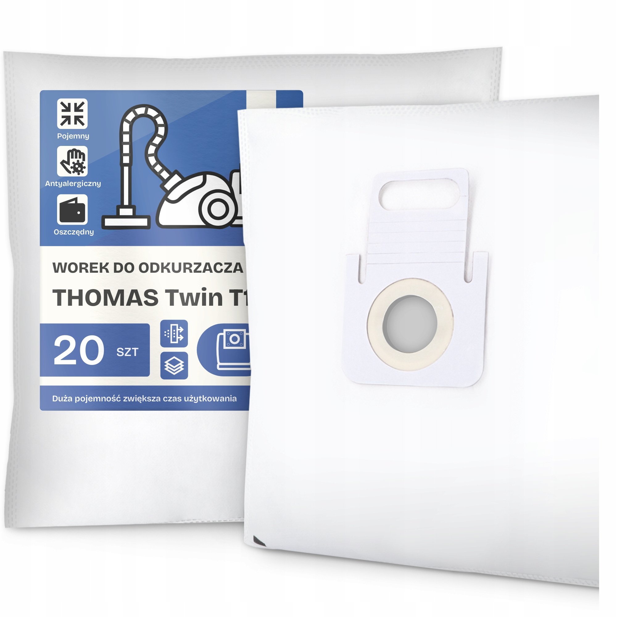 20x Worek do Odkurzacza Thomas Twin T1 Syntetyczny Torba Worki Filtracyj G9