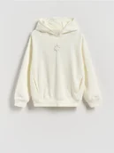 Bluzy dla chłopców - Reserved - Bluza z kapturem - złamana biel - miniaturka - grafika 1