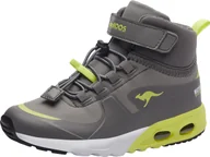 Koszulki i topy damskie - KangaROOS KX-Hydro High-Top Kids Uni Trampki wodoodporne szary/żółty , Rozmiar buta:35 EU - miniaturka - grafika 1