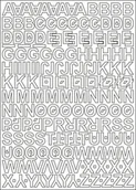 Zestawy piśmiennicze - Litery samoprzylepne 3cm białe mat arkusz 225 znaków - miniaturka - grafika 1