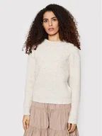 Swetry damskie - Cappellini Sweter M99249F05 9088C Beżowy Regular Fit - miniaturka - grafika 1
