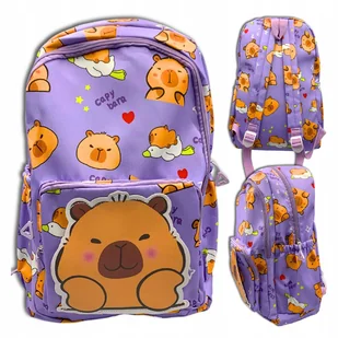 Plecak Kapibara Do Szkoły Szkolny Miejski Podróżny Pojemny Kapibarka - Plecaki szkolne i tornistry Plecak Kapibara Do Szkoły Szkolny Miejski Podróżny Pojemny Kapibarka - Plecaki szkolne i tornistry - miniaturka - grafika 1