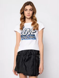 Koszulki i topy damskie - Love Moschino T-Shirt W4F301PM 3876 Biały Regular Fit - grafika 1