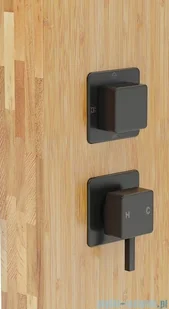 Corsan Basti panel prysznicowy z mieszaczem czarny drewno bambusowe B-002MBL | - Panele prysznicowe - miniaturka - grafika 5