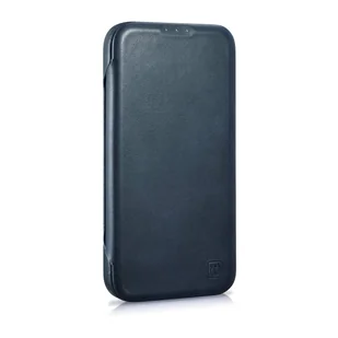 iCarer CE Oil Wax Premium Leather Folio Case skórzane etui iPhone 14 Pro Max z klapką magnetyczne MagSafe niebieski (AKI14220708-BU) - Etui i futerały do telefonów - miniaturka - grafika 19