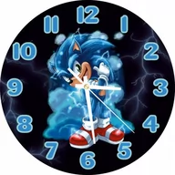 Zegary - Zegar Ścienny Dla Dzieci Sonic Dla Chłopca 30 Cm - miniaturka - grafika 1