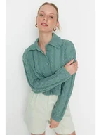 Swetry damskie - trendyol Kardigan w kolorze miętowym - miniaturka - grafika 1