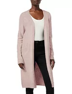 Swetry damskie - Vero Moda Kobiety Vmdoffy Ls Long Open Cardigan Ga Noos Kardigan, Różowy, M - miniaturka - grafika 1