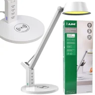 Lampy stojące - Lampka biurkowa, szkolna, stołowa, led, biała - miniaturka - grafika 1