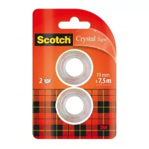 Scotch Taśma biurowa Crystal 19 mm 2 szt. - Taśmy klejące - miniaturka - grafika 1