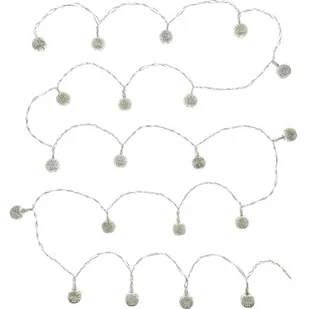 Retlux srebrny łańcuch ozdobny 20 LED ciepła biel - Oświetlenie świąteczne - miniaturka - grafika 1