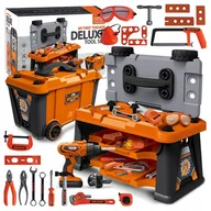 Mały majsterkowicz - Warsztat Majsterkowicza Dla Dzieci Skrzynka Zestaw Z Narzędziami Wkrętarka - miniaturka - grafika 1