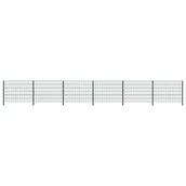 Ogrodzenia - GSTORE Panel ogrodzeniowy ze słupkami żelazny 10,2 x 1,2 m zielony GS-278666 - miniaturka - grafika 1