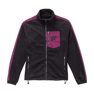 FILA Damska kurtka polarowa Rina, czarny-winterbloom, L - Kurtki damskie - miniaturka - grafika 1
