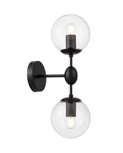LAMPA ŚCIENNA KINKIET LOFTOWY PRZEZROCZYSTO-CZARNY ZODIAK W2 - Lampy ścienne - miniaturka - grafika 1
