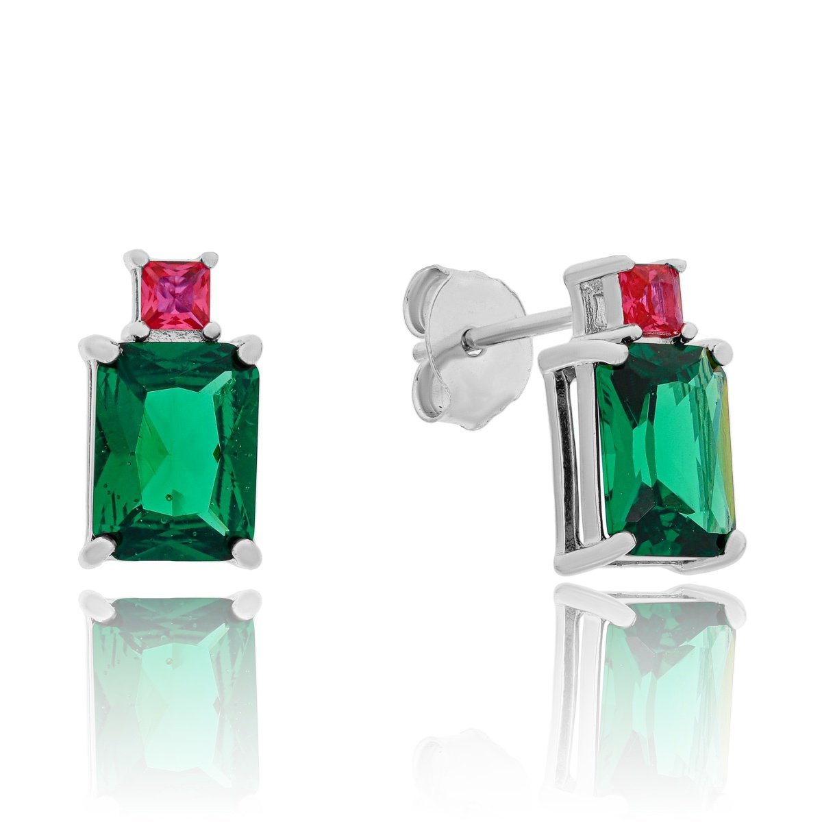 Srebrne kolczyki z cyrkoniami sztyfty pr. 925